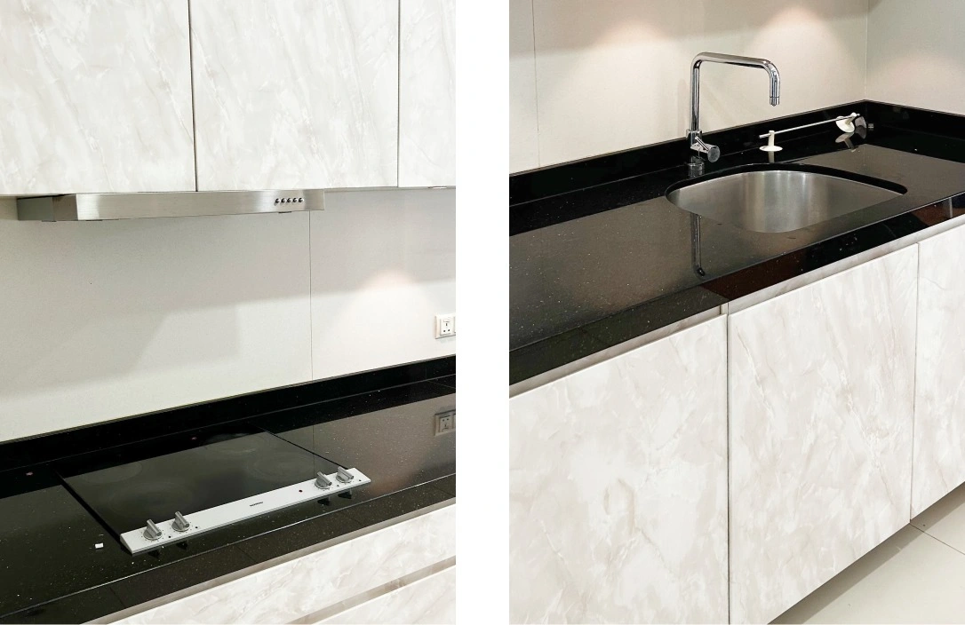 laminate kitchen wrap exudes elegance